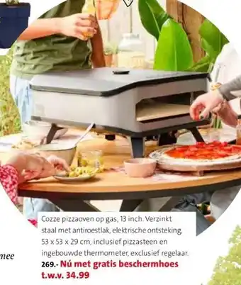 Intratuin Cozze pizzaoven op gas, 13 inch. aanbieding