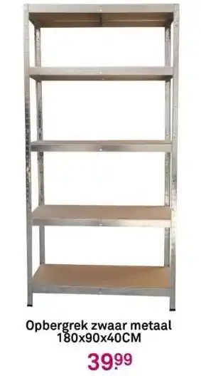 Karwei Opbergrek zwaar metaal 180x90x40cm aanbieding