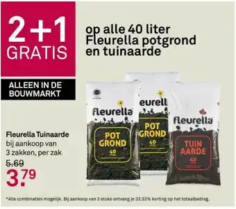 Karwei 2+1 gratis op alle 40 liter fleurella potgrond en tuinaarde aanbieding