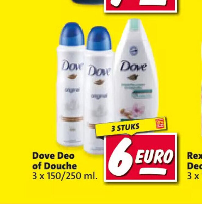 Nettorama Dove Deo of Douche aanbieding