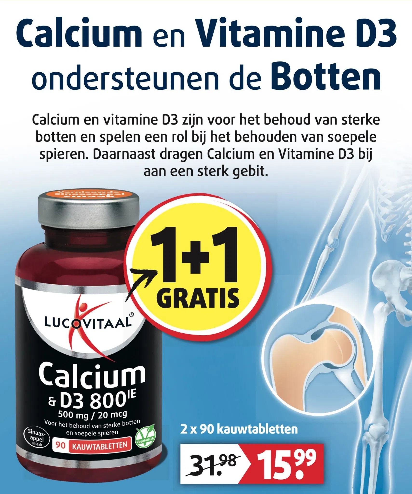 Lucovitaal Calcium en vitamine d3 aanbieding