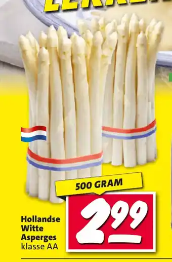 Nettorama Hollandse Witte Asperges klasse AA 500 gram aanbieding