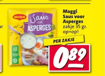 Nettorama Maggi Saus voor Asperges zakje 35 gr. op=op! aanbieding