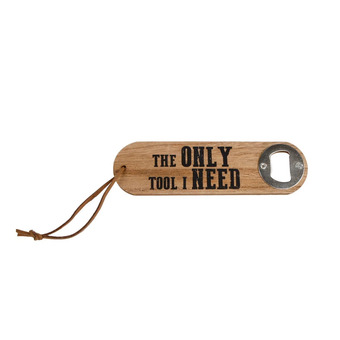 Marskramer Flesopener the only tool i need hout 4,5x16x1cm aanbieding