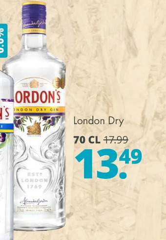 Mitra Gordon's london dry aanbieding
