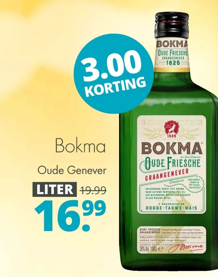Mitra Bokma oude genever aanbieding