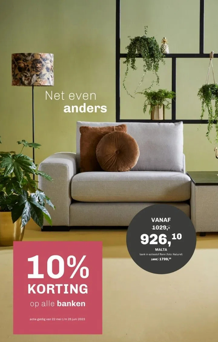 Trendhopper Malta bank in actiestof remi aanbieding