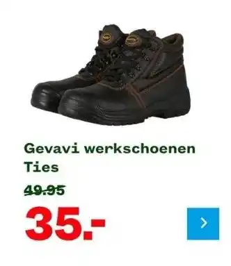 Welkoop Gevavi werkschoenen ties aanbieding