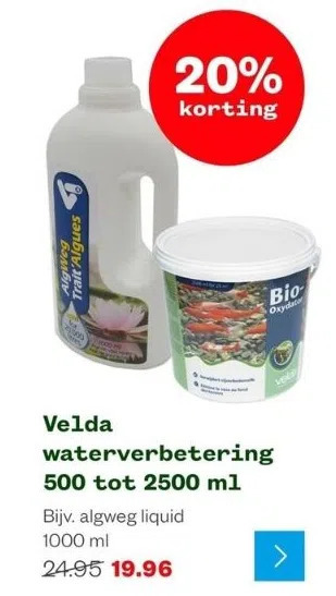 Welkoop Velda waterverbetering aanbieding