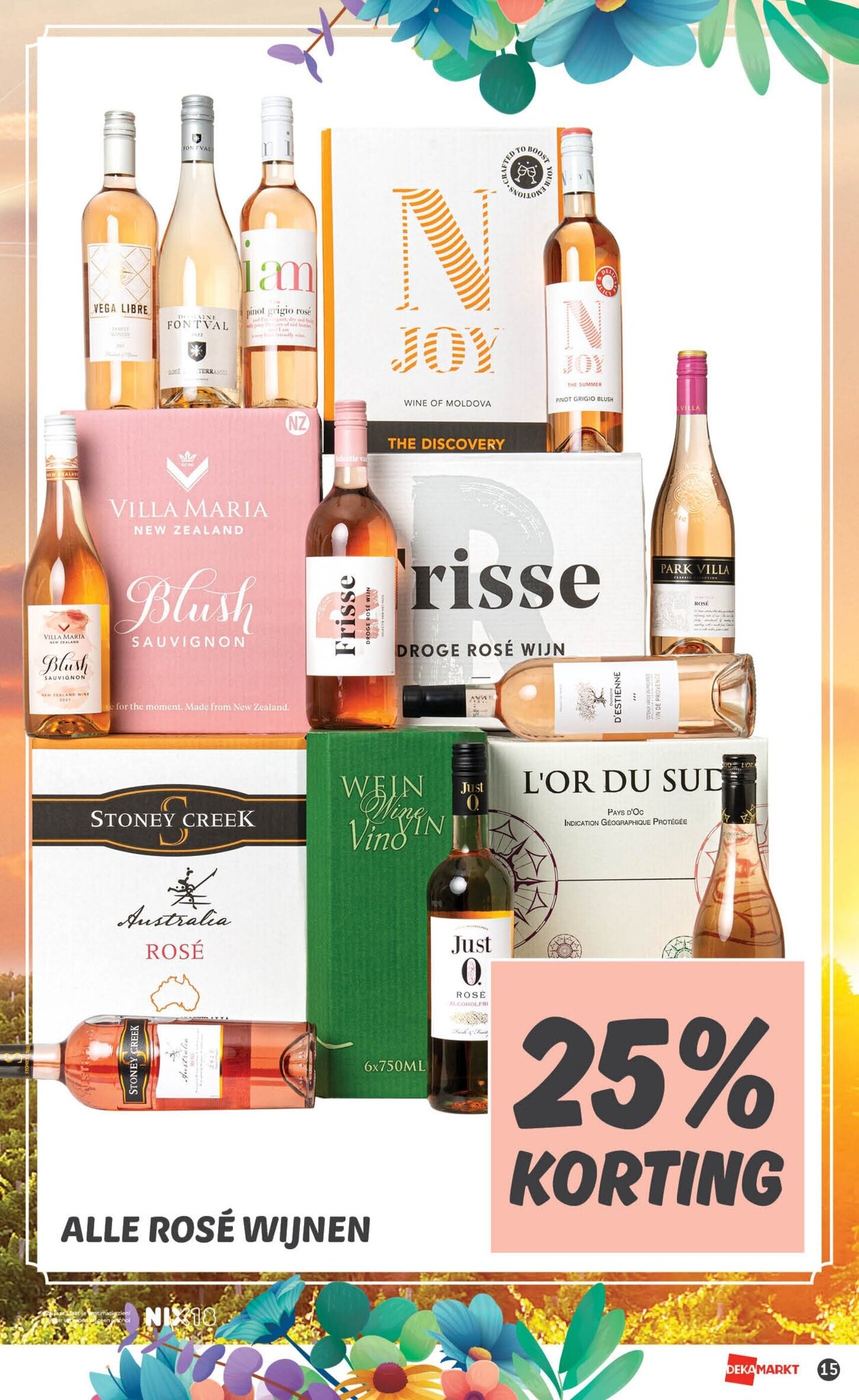 Dekamarkt ALLE ROSÉ WIJNEN aanbieding