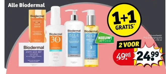 Kruidvat Alle biodermal aanbieding