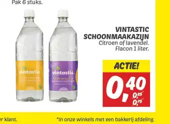 Dekamarkt VINTASTIC SCHOONMAAKAZIJN Citroen of lavendel. Flacon 1 liter. aanbieding