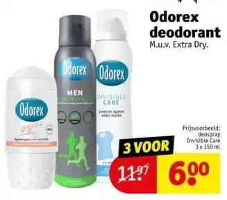 Kruidvat Odorex deodorant m.u.v. extra dry. aanbieding