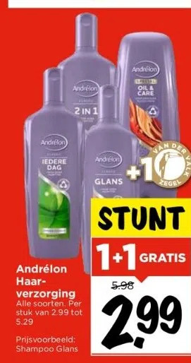 Vomar Andrélon haarverzorging aanbieding