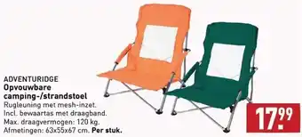 ALDI Opvouwbare camping-/strandstoel aanbieding