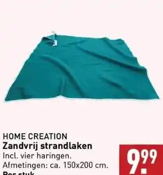 ALDI Home creation zandvrij strandlaken aanbieding