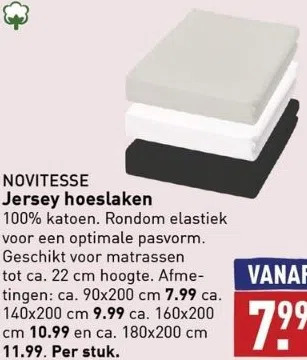 ALDI Jersey hoeslaken aanbieding