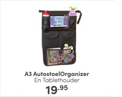 Baby & Tiener A3 autostoel organizer aanbieding