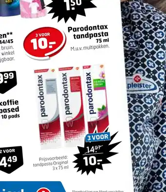 Trekpleister Parodontax tandpasta 75 ml aanbieding
