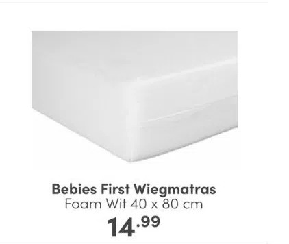 Baby & Tiener Bebies first wiegmatras aanbieding