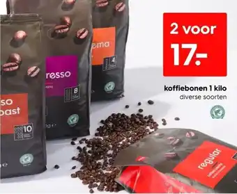 HEMA Koffiebonen 1 kilo aanbieding