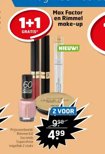 Trekpleister Max Factor en Rimmel make-up aanbieding