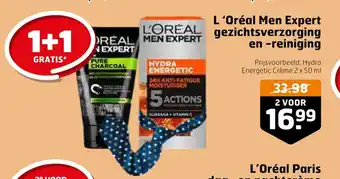 Trekpleister L'Oréal Men Expert gezichtsverzorging en -reiniging aanbieding