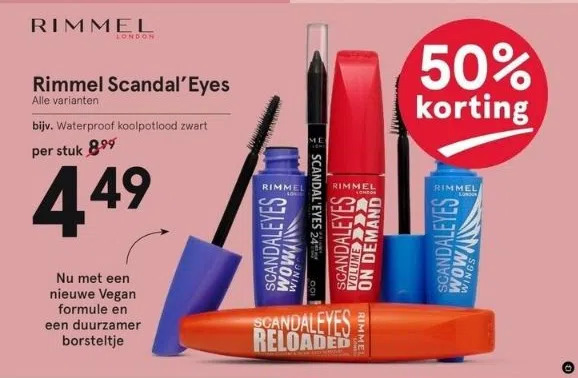 Etos Rimmel scandal' eyes aanbieding
