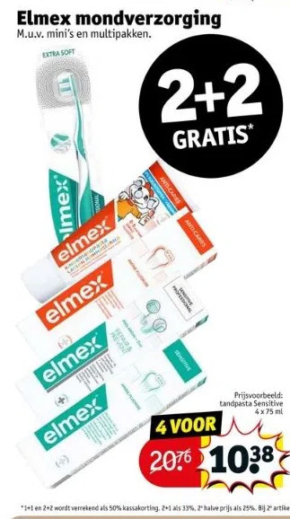Kruidvat Elmex mondverzorging aanbieding