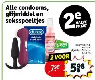 Kruidvat Alle condooms, glijmiddel en seksspeeltjes aanbieding