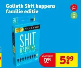 Kruidvat Goliath shit happens familie editie aanbieding