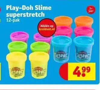 Kruidvat Play-doh slime superstretch 12-pak aanbieding