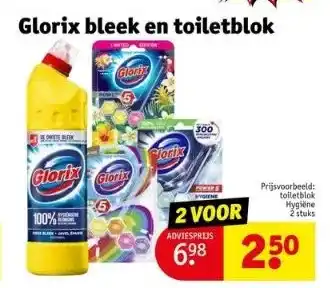 Kruidvat Glorix bleek en toiletblok aanbieding