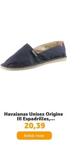 Amazon Havaianas unisex origine iii espadrilles, blauw/marineblauw/beige, 44 eu aanbieding