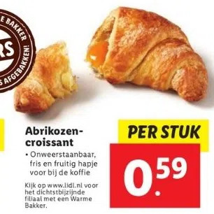 Lidl Abrikozencroissant aanbieding