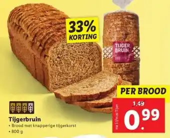 Lidl Tijgerbruin aanbieding