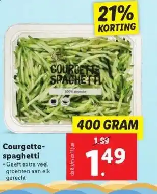 Lidl Courgettespaghetti aanbieding