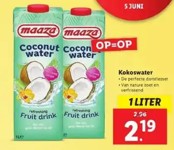 Lidl Kokoswater aanbieding