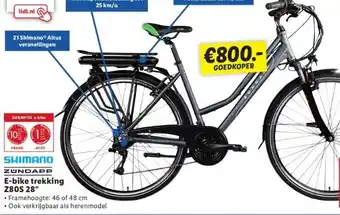 Lidl Shimano zundapp e-bike trekking z80s 28 aanbieding