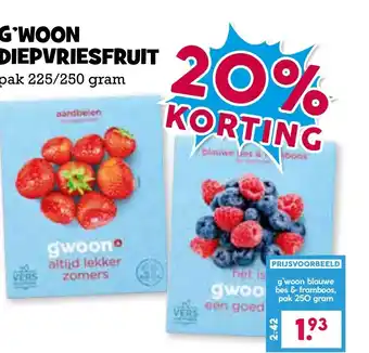 Boon`s Markt G'woon diepvriesfruit aanbieding