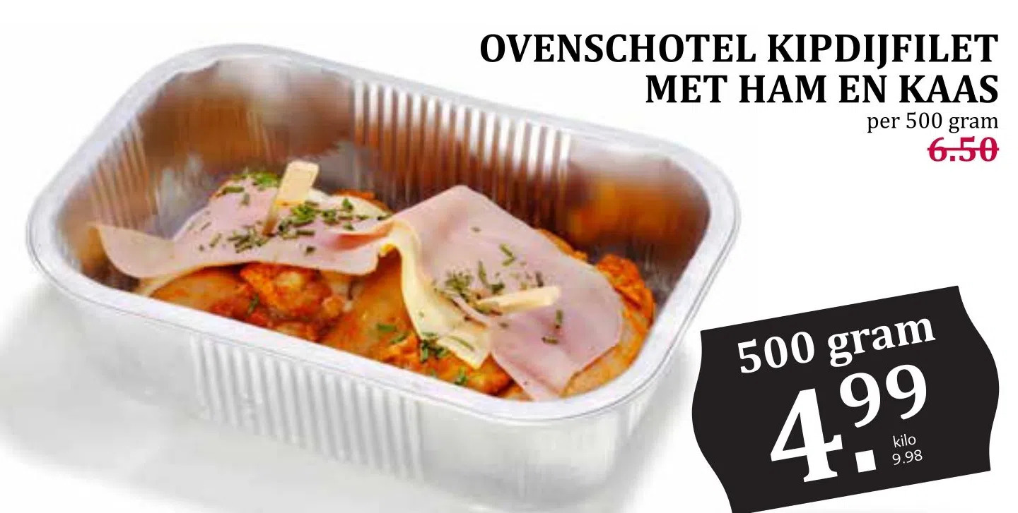 Boon`s Markt Ovenschotel kipdijfilet met ham en kaas aanbieding