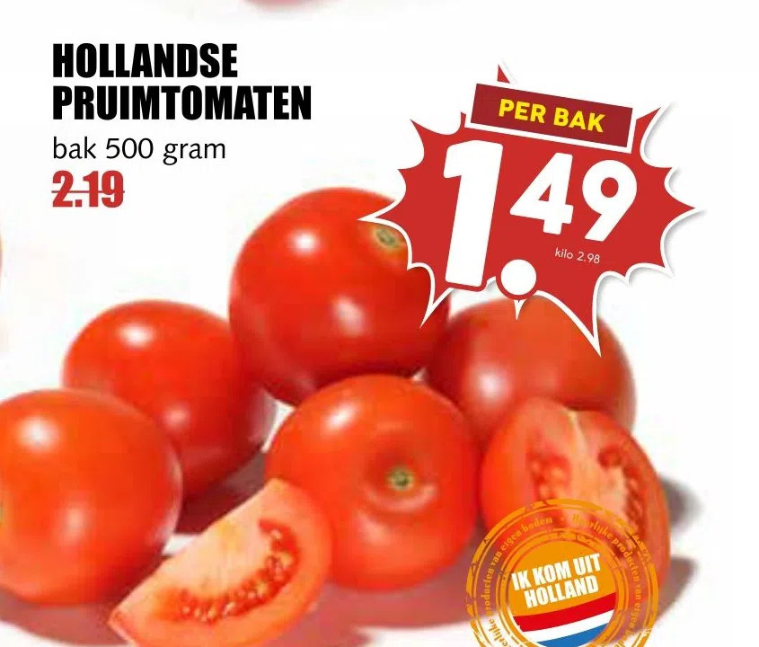 MCD Supermarkt Hollandse pruimtomaten aanbieding