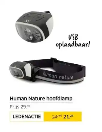 ANWB Human nature hoofdlamp prijs aanbieding