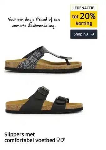 ANWB Slippers met comfortabel voetbed aanbieding