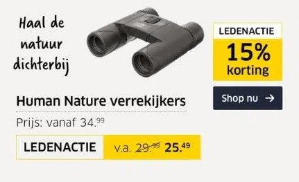 ANWB Human nature verrekijkers aanbieding