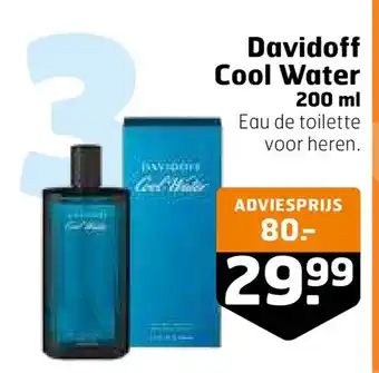 Trekpleister Davidoff cool water 200 ml aanbieding