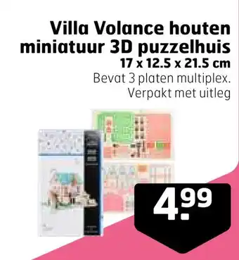 Trekpleister Villa volance houten miniatuur 3d puzzelhuis aanbieding