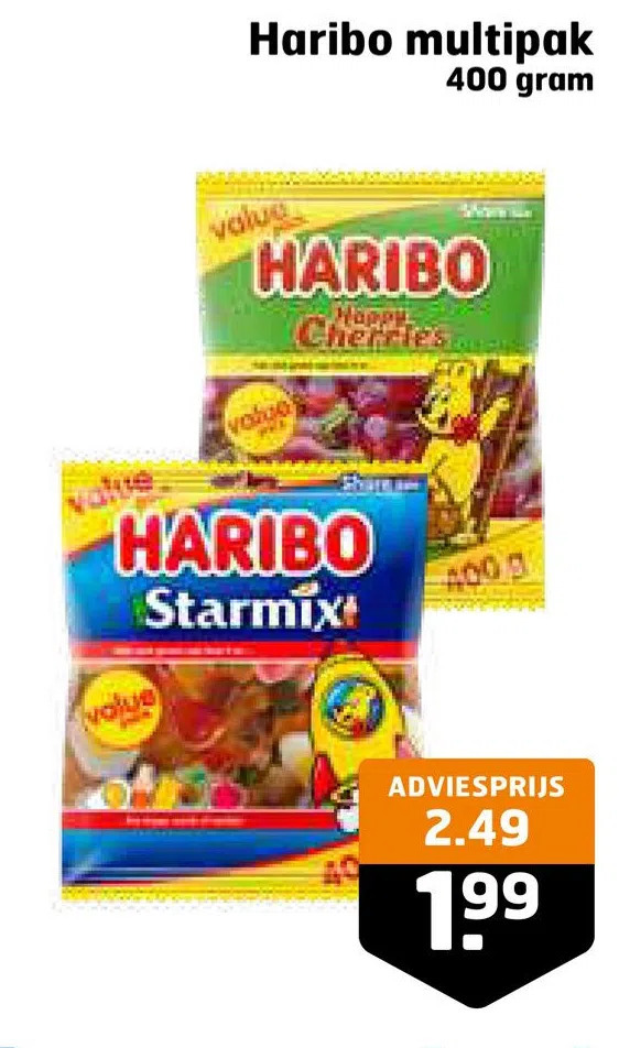 Trekpleister Haribo multipak aanbieding