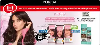 Trekpleister Keuze uit het hele assortiment l'oréal paris casting natural gloss en magic retouch aanbieding