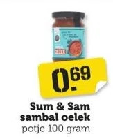 Coop Sum & sam sambal oelek aanbieding